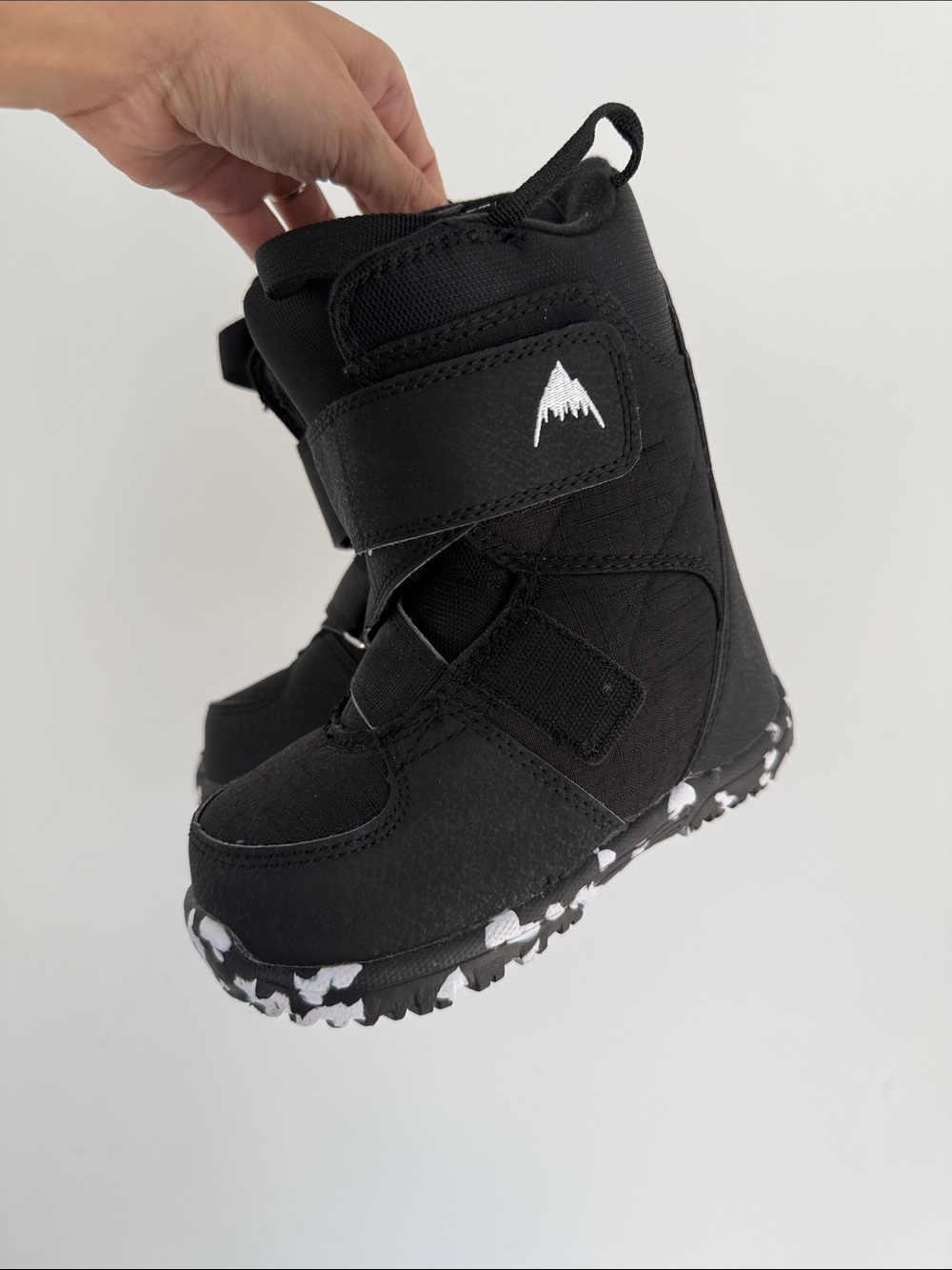 Burton Mini Grom Toddler Snowboard Boots Black White Size 12C